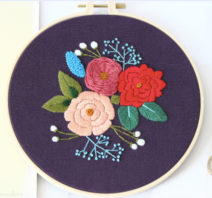 Flowers Embroidery Kit - The Craft Central