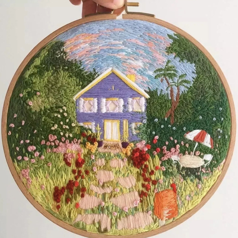 Houses Embroidery Kit - The Craft Central