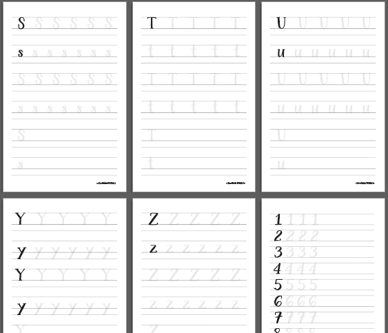 TCC Printable Workbook: Serif Letters