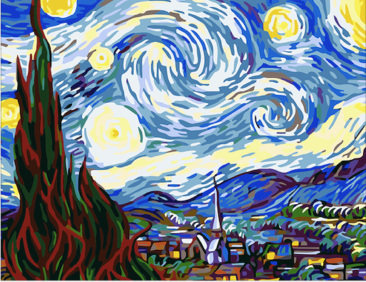 TCC Starry Night Van Gogh Paint by Numbers