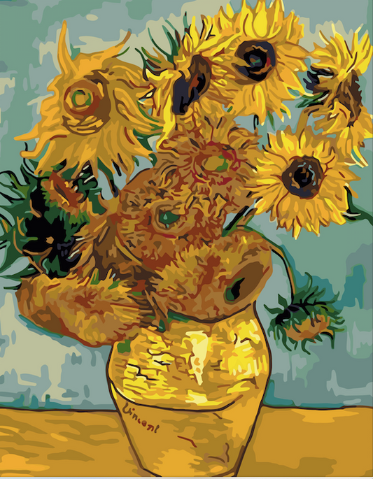 TCC Sunflowers Van Gogh Paint by Numbers