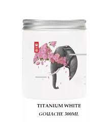 TCM Miya Himi Gouache Painting Round Refill 300ml Titanium White