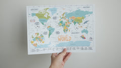 INK  World Map Printable A2