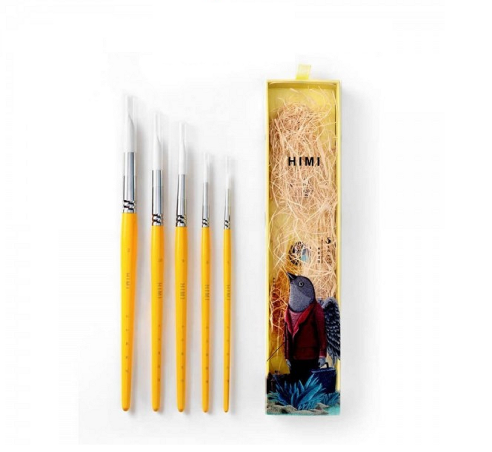 Miya Himi 5pc Little Bird Brush Set - The Craft Central