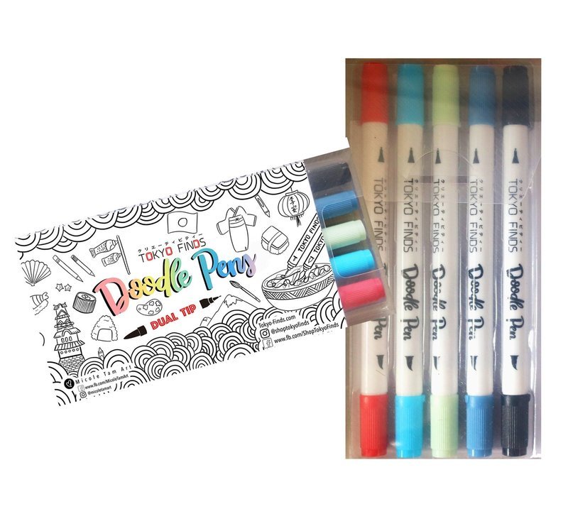 TKY Tokyo Finds Doodle Pen Set - Aquarelle