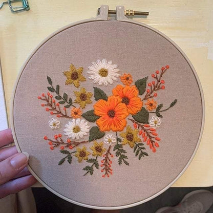 Flowers Embroidery Kit - The Craft Central