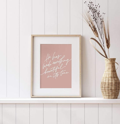 Ecclesiastes 3:11 Art Print - The Craft Central