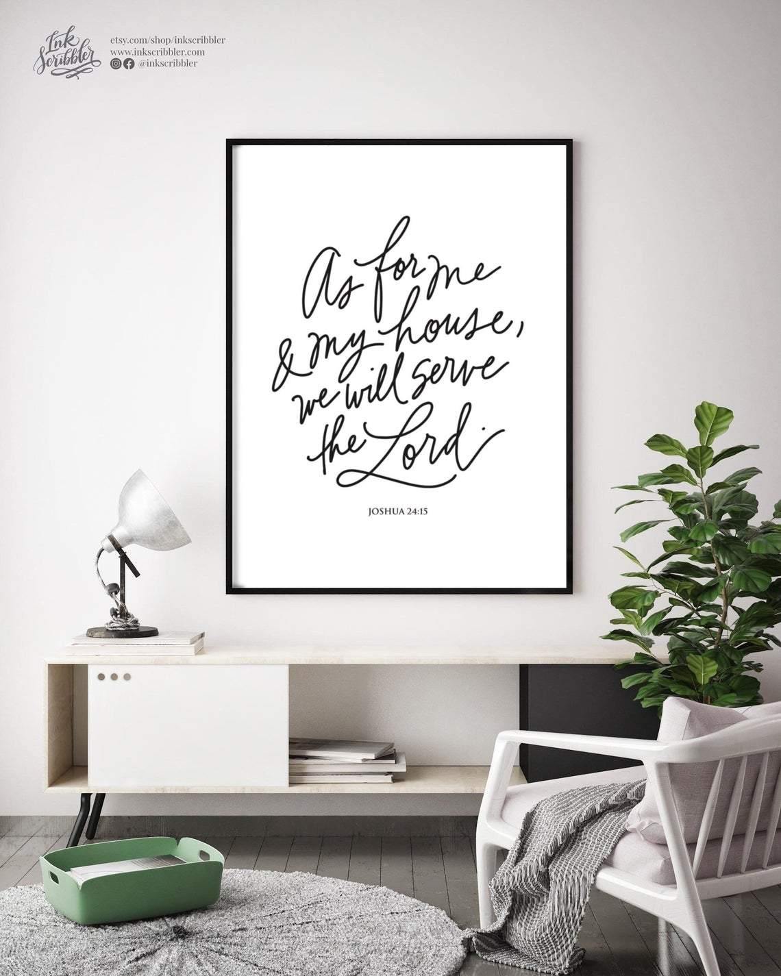 Joshua 24:15 Art Print - The Craft Central