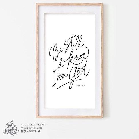 Psalm 46:10 Art Print - The Craft Central