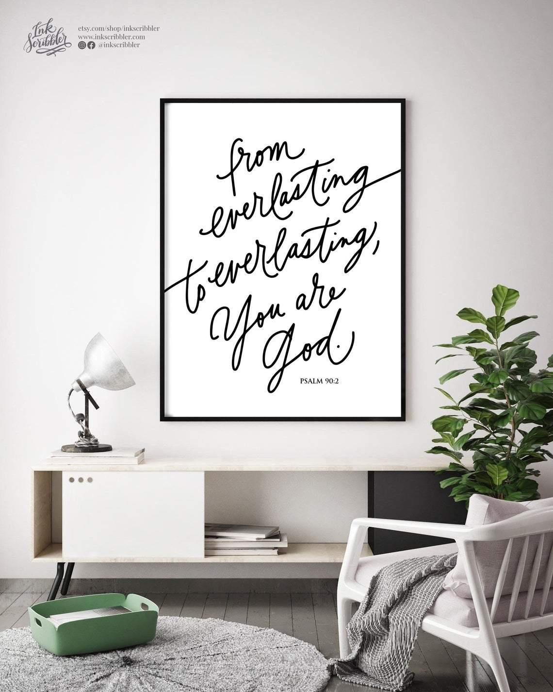 Psalm 90:2 Art Print - The Craft Central