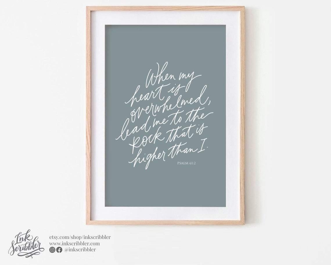 Psalm 61:2 Art Print - The Craft Central