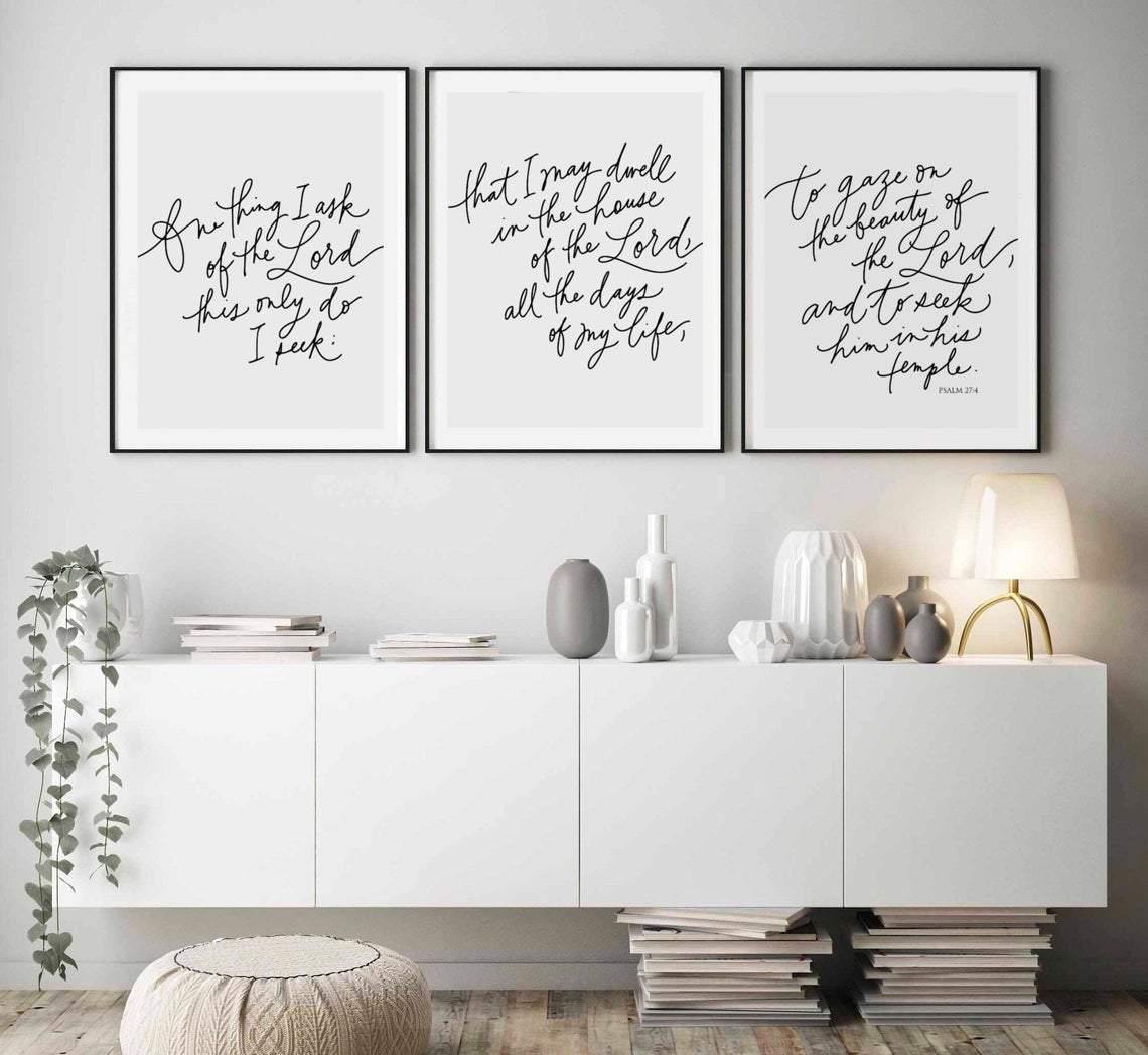 Psalm 27:4 Art Print - The Craft Central