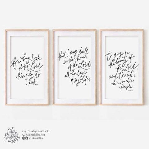 Psalm 27:4 Art Print - The Craft Central