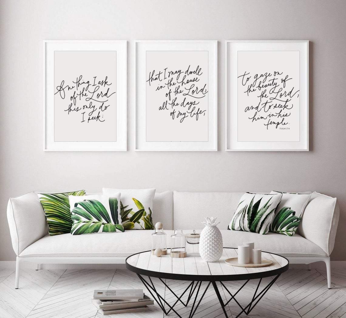 Psalm 27:4 Art Print - The Craft Central