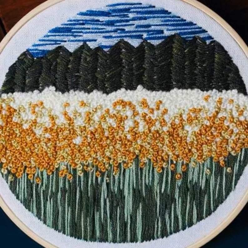 Fields Embroidery Kit - The Craft Central