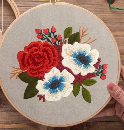 Flowers Embroidery Kit - The Craft Central