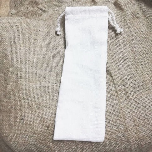 Straw Linen Pouch