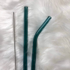 GUB Reusable Glass Straight Straw with cleaning brush