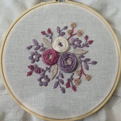 CTR Mauve Blooms Embroidery Kit
