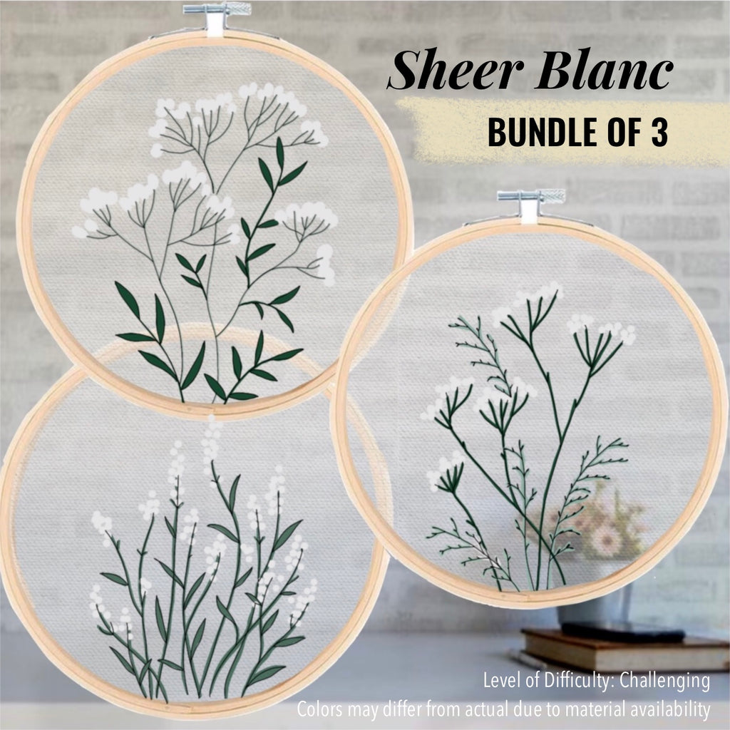 Sheer Blanc Embroidery Kit