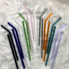 Reusable Glass Straight Straw with cleaning brush