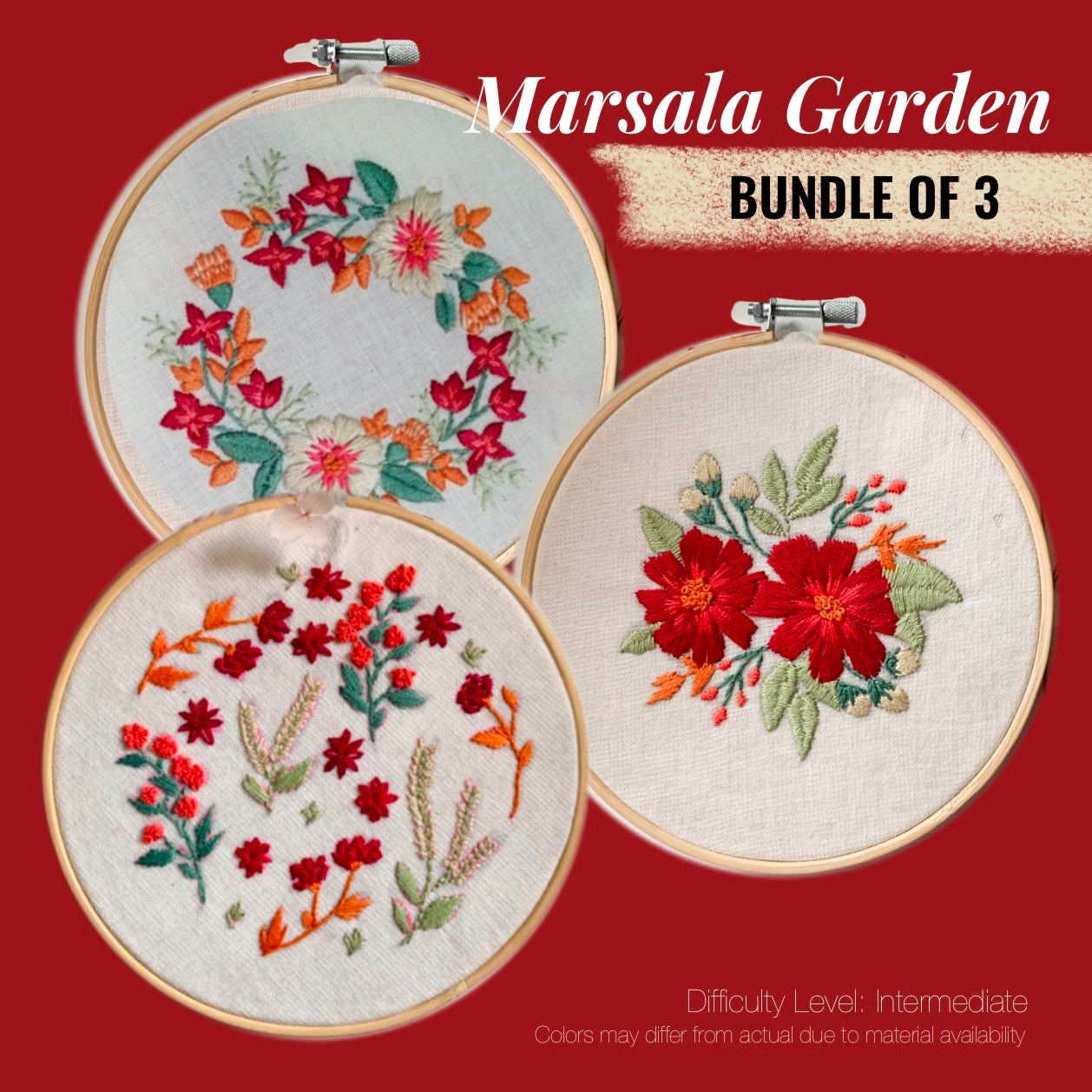 CTR Marsala Garden Embroidery Kit