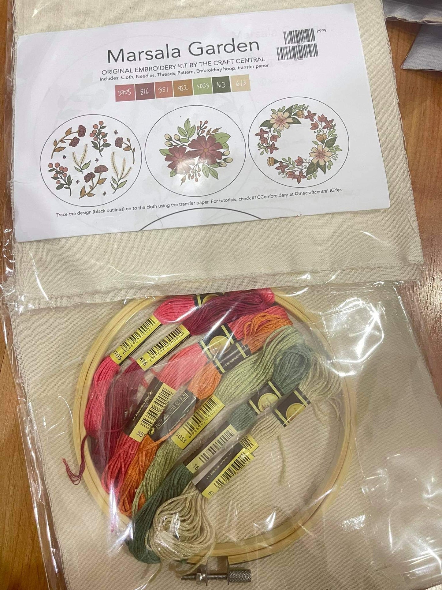 CTR Marsala Garden Embroidery Kit