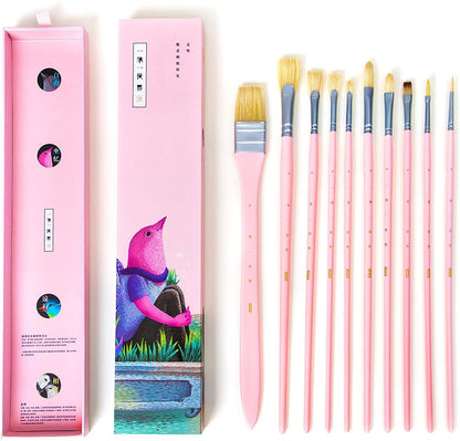 Miya Himi 10pc Little Bird Brush Set - The Craft Central
