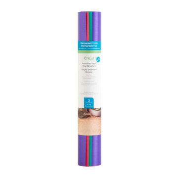 Cricut Premium Vinyl True Brushed Sampler, Brights - Permanent
