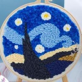 Van Gogh Punch Needle Kit - Starry Starry Night - The Craft Central