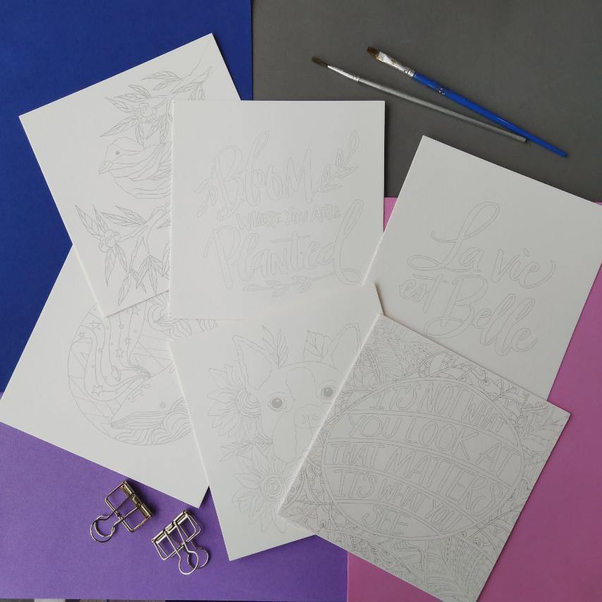 INK Watercolor Template Sheets - The Craft Central